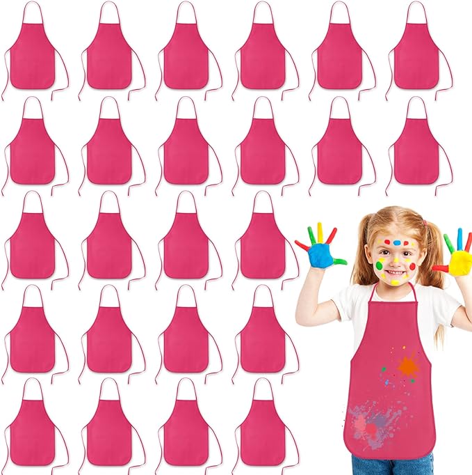 KUUQA 16/24/30/36/40Pcs Kids Apron Painting Aprons by KUUQA