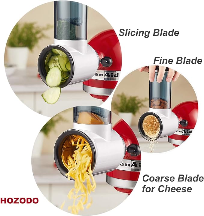 Slicer Shredder Attachment for KitchenAid Stand Mixer, Cheese Grater Attachment - Image 4