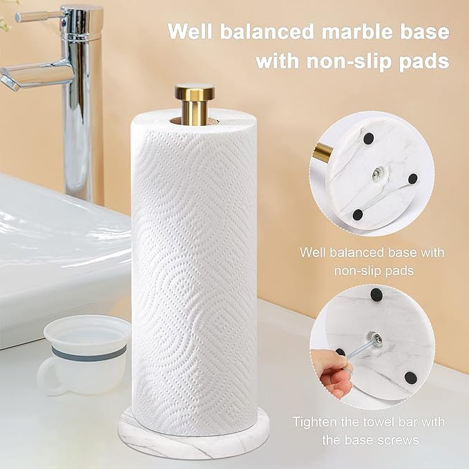 NearMoon Standing Paper Towel Holder, Kitchen Paper Towel Tissue Holder- - Image 6