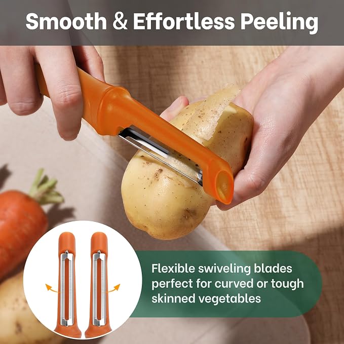 Beneno Swivel Vegetable Peeler, Razor-Sharp Smooth Peeling Potato Peelers - Image 8