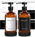 RYTOXILO Hand Soap Dispenser for Bathroom 2 Pack, Amber Glass Soap Dispenser by RYTOXILOBrightenUpYourHome
