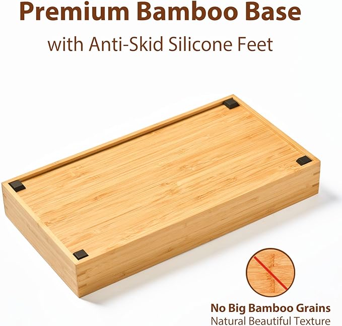 Umilife Bamboo Kitchen Drawer Organizer, 7 Inch Silverware Utensils Tray Holder - Image 4