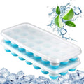 Ice Cube Trays Easy Release-Odor free, Spill Resistant Lid Included, 2 Pack by Unknown