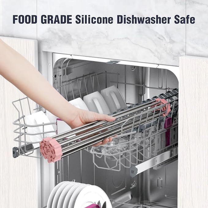 Tomorotec 17.7" x 15.5" Roll Up Dish Drying Rack Over Sink Drying Rack Sink - Image 7