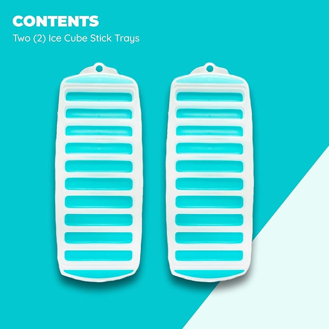 Jacent Resusable Silicone and Plastic Water Bottle Ice Cube Stick Tray - Image 2