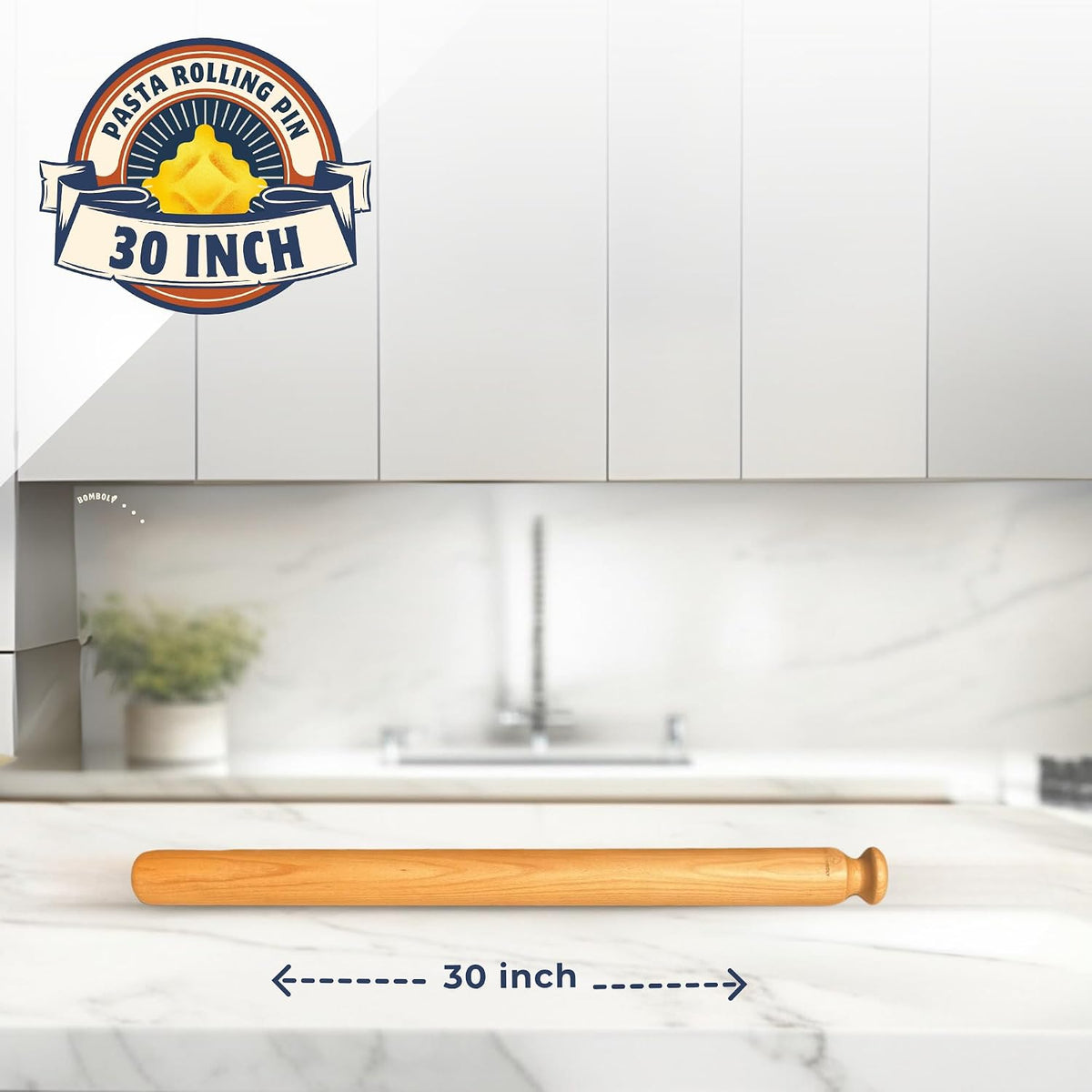 Mattarello Pasta Rolling Pin – Handmade Italian Tool for Authentic