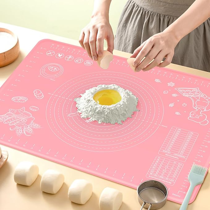 Silicone Pastry Mat 28" x 20" Extra Thick Non Stick Baking Mat by UltraKeno