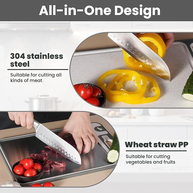 Stainless Steel Cutting Board, Dishwasher Safe, Scratch-Resistant - Image 4
