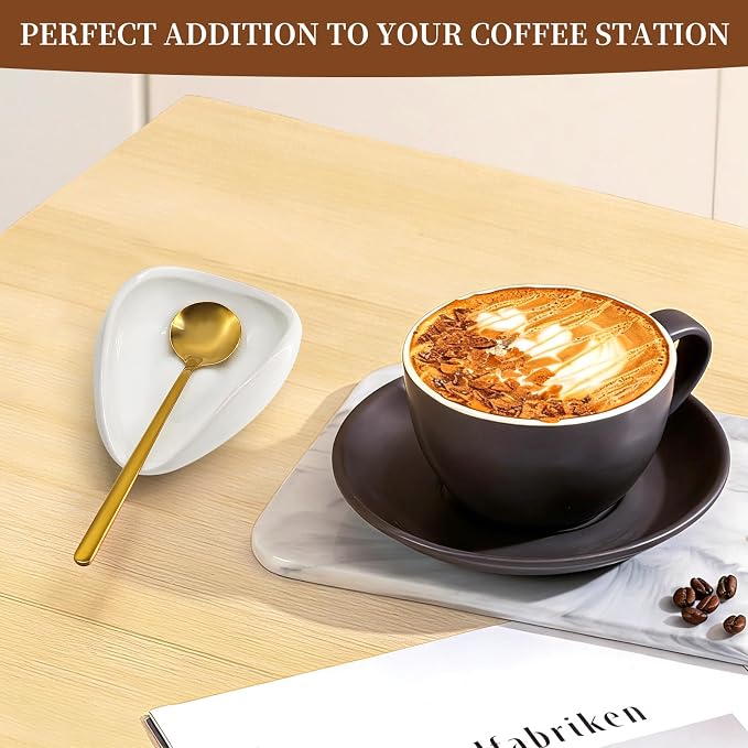 Coffee Spoon Rest, Small Ceramic Coffee Spoon Holder - Image 2