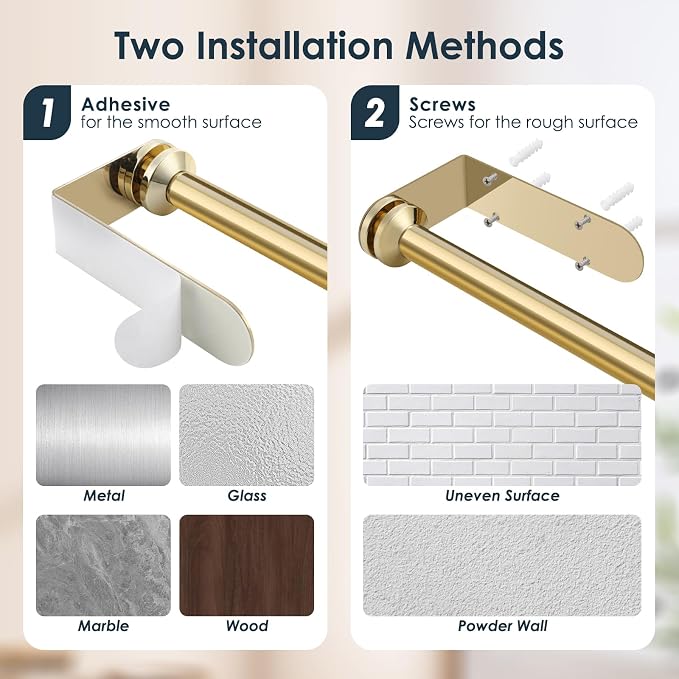 theaoo Paper Towel Holder Under Cabinet, One-Handed Tear Wall Mount Paper Towel - Image 6