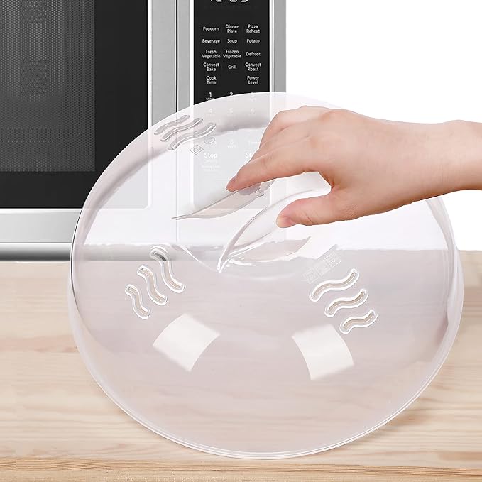 Microwave Splatter Cover for Food Large Microwave Plate Food Cover by Tusjiain