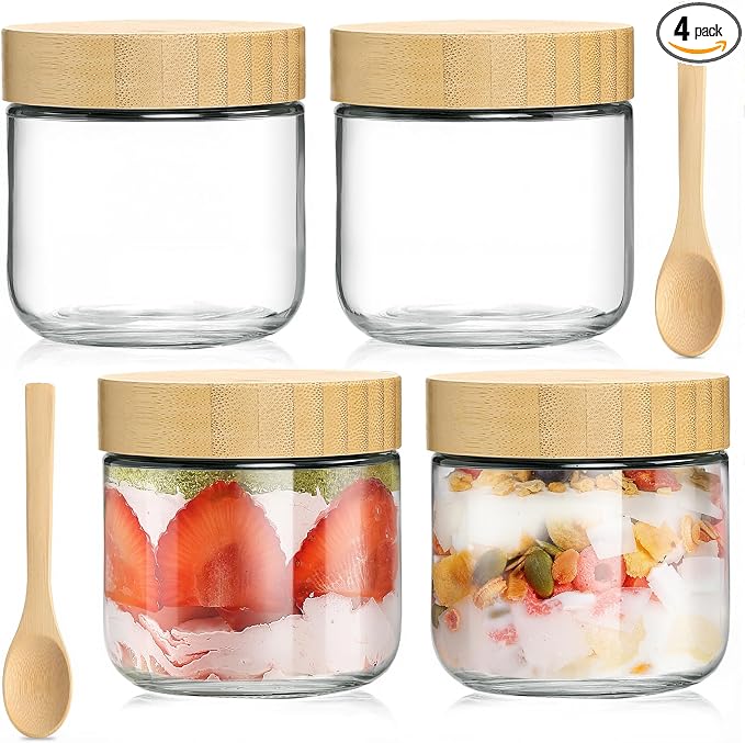 TBWIND 4 Pack 10oz Glass Jars by TBWIND
