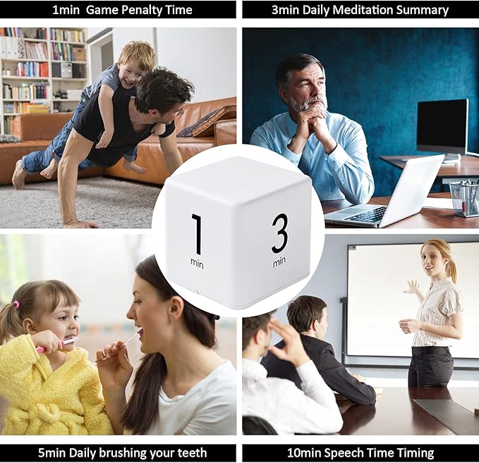 Feilifan Cube Timer, Productivity Cube Rotating Timer - Image 7