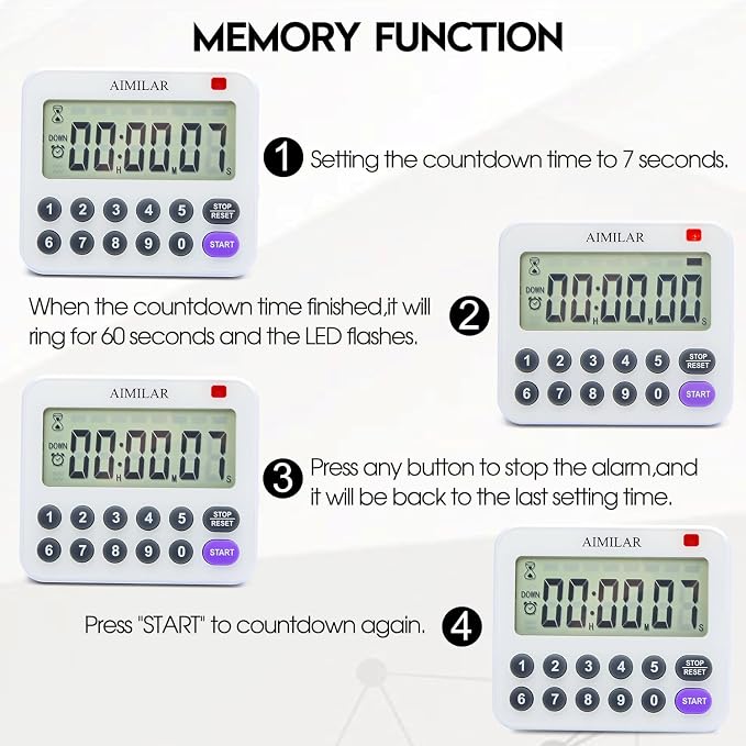 AIMILAR Magnetic Digital Kitchen Timer - Image 4