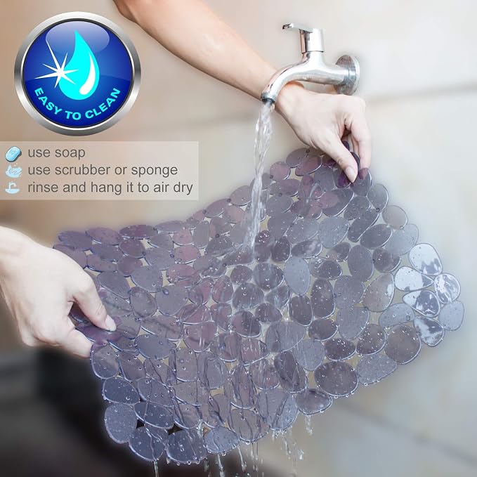 Bligli Pebble Sink Mat for Stainless Steel/Ceramic Sinks, 2 Pack PVC Sink - Image 6