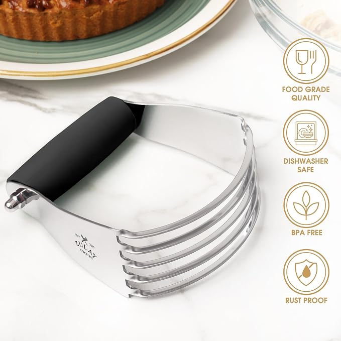 Zulay Kitchen Large 4-Inch Dough Blender Top Professional - Image 2