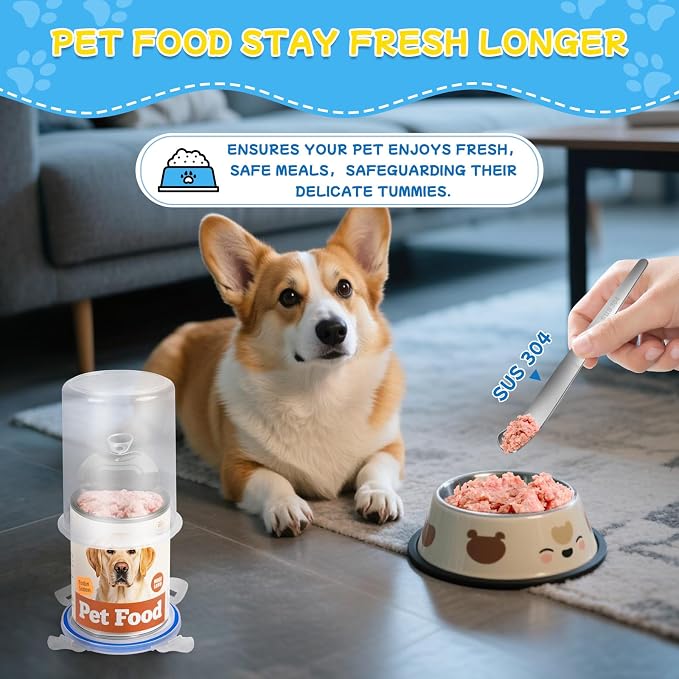 REFLYING Canned Cat Food Storage Lids, Reusable Airtight Can Cover Pet Food - Image 5