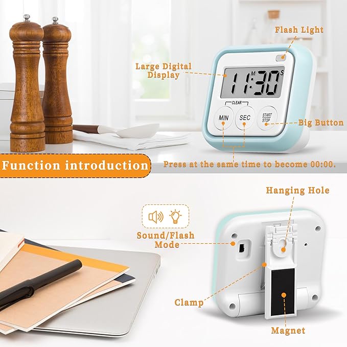 Timer, Kitchen Timers for Cooking Classroom Timer for Kids Teachers Digital - Image 4