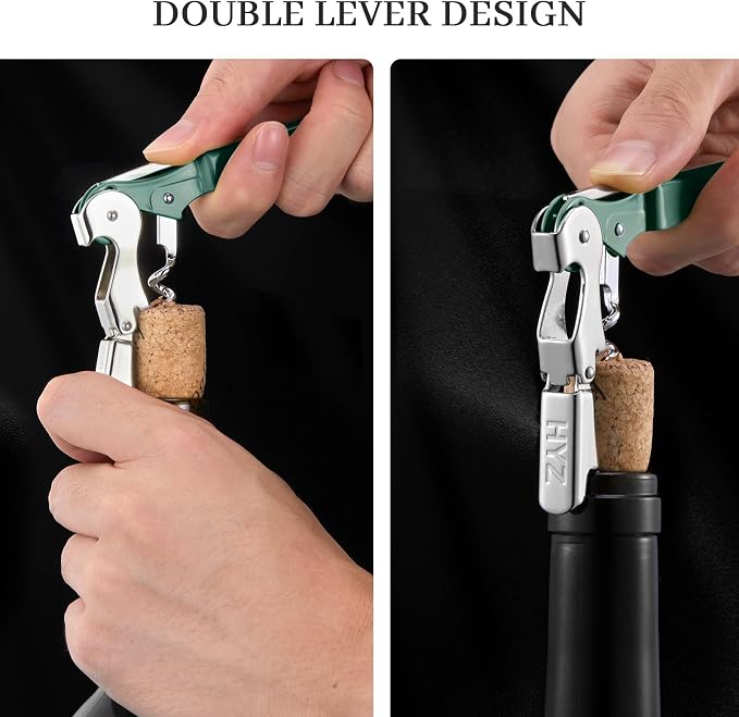 HYZ 2-Pack Wine Opener Waiter Corkscrew, Professional Wine Key - Image 5