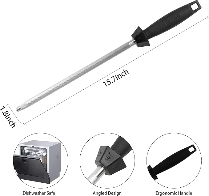 Knife Sharpener Knife Sharpening Rod Honing Steel - Image 3