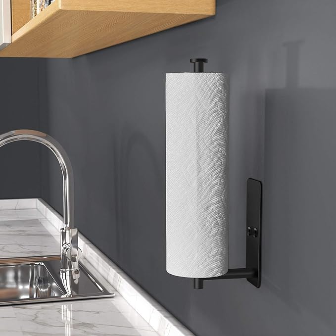 VAEHOLD Self Adhesive Paper Towel Holder Under Cabinet Mount, Wall Mount Paper - Image 6