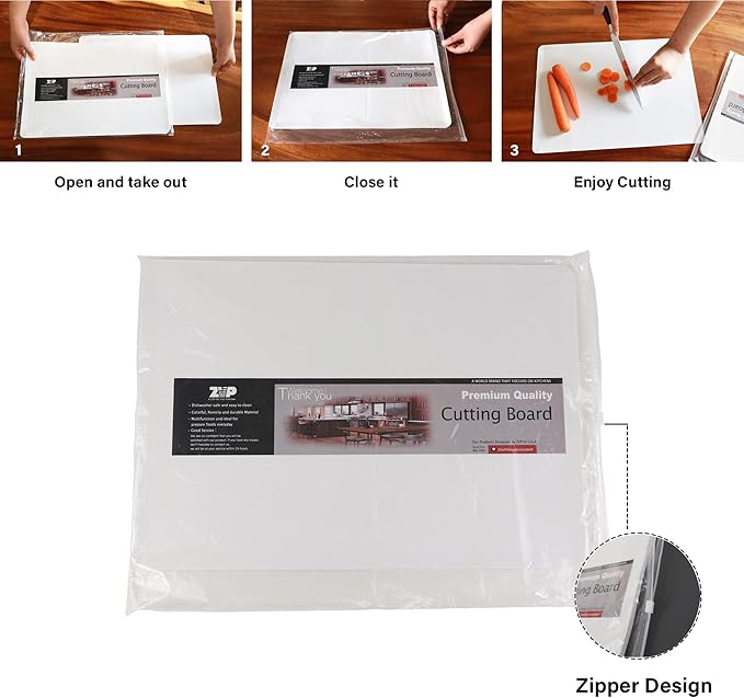 ZVP Disposable Cutting Boards, Collapsible Cutting Board Sheet, Plastic Cutting - Image 4