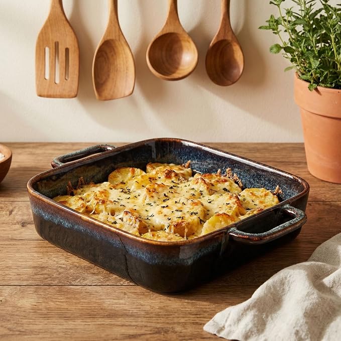 7" x 7" Porcelain Square Casserole Dishes, 2 pieces Baking Dish - Image 7