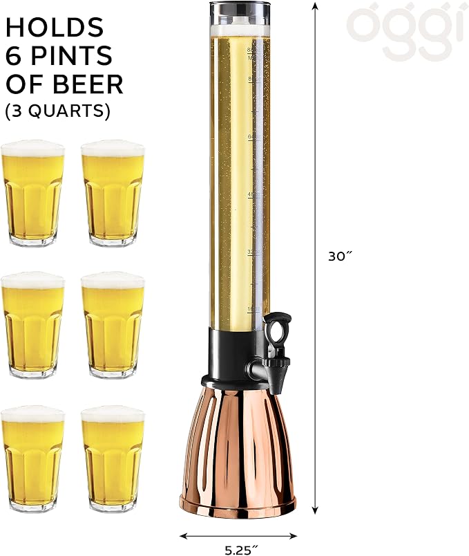 OGGI Beer Tower 3L/100oz - Image 3