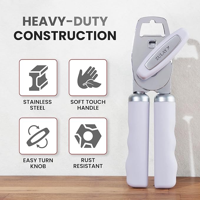 Zulay Kitchen Heavy Duty Stainless Steel Can Opener Manual - Image 3