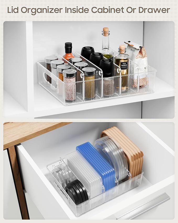 LYNG Lid Organizers Inside Cabinet, Food Container Lid Organizer - Image 4