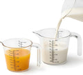 Laser-Etched Measuring Cup Set, 8 oz & 16 oz Clear Plastic Liquid Measuring Cups by NaNaPaly
