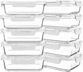 KOMUEE 10 Packs 30 oz Glass Meal Prep Containers, Glass Food Storage Containers by KOMUEEUS