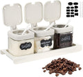 Suclain 3 Pcs Glass Coffee Containers Coffee Station Organizer Set, Airtight by Suclain