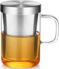 ecooe 16.9 Oz Borosilicate Glass Tea Mug Cup Tea Glasses by ecooe