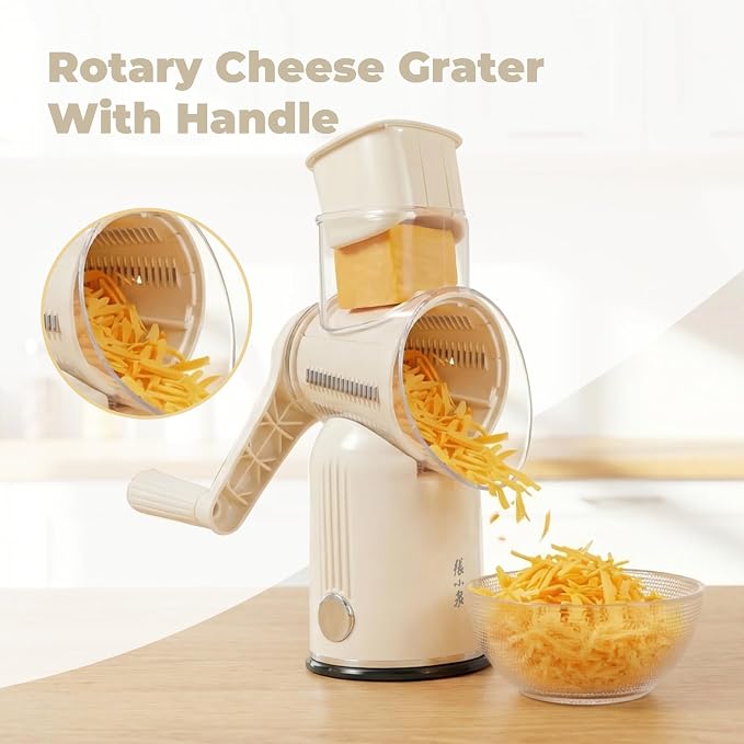 Rotary Cheese Grater Manual Hand Crank - Image 2