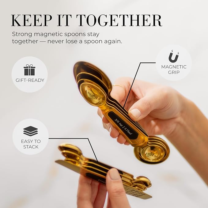 Gold Magnetic Measuring Spoons - Image 4