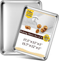 Baking Sheet Set of 2, Commercial Grade Stainless Steel Cookie Sheets by Unknown