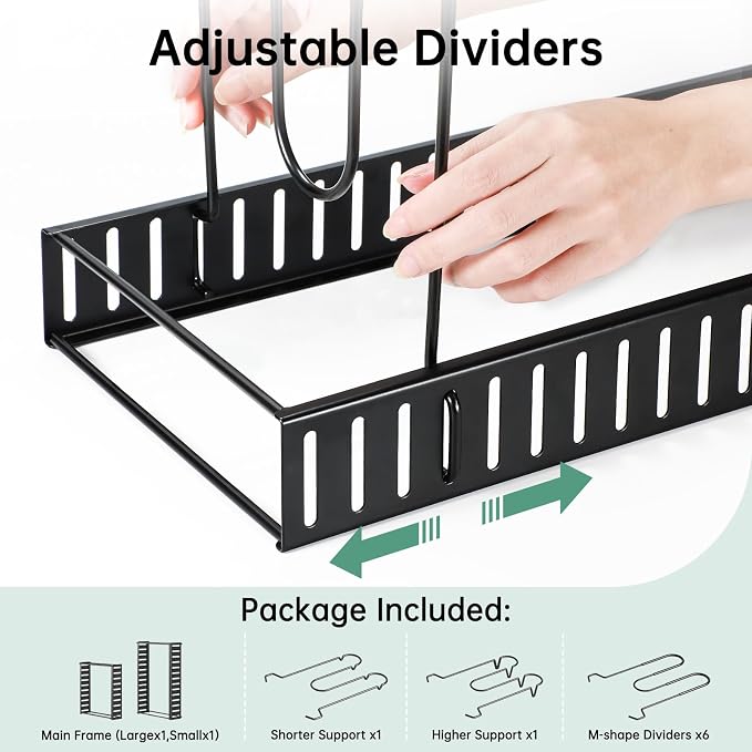 ORDORA Pots and Pans Organizer under Cabinet, 8 Tier Pot Organizers Rack - Image 7
