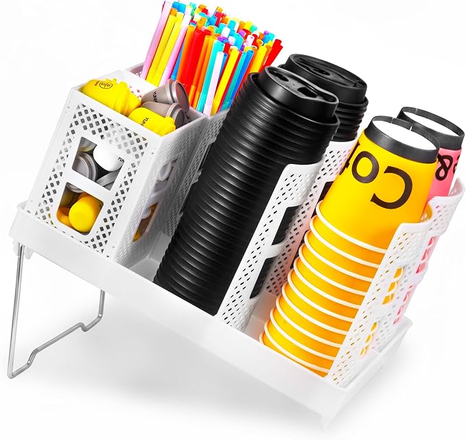 Cup and Lid Holder, Disposable Paper Cup Dispenser by BEABOO