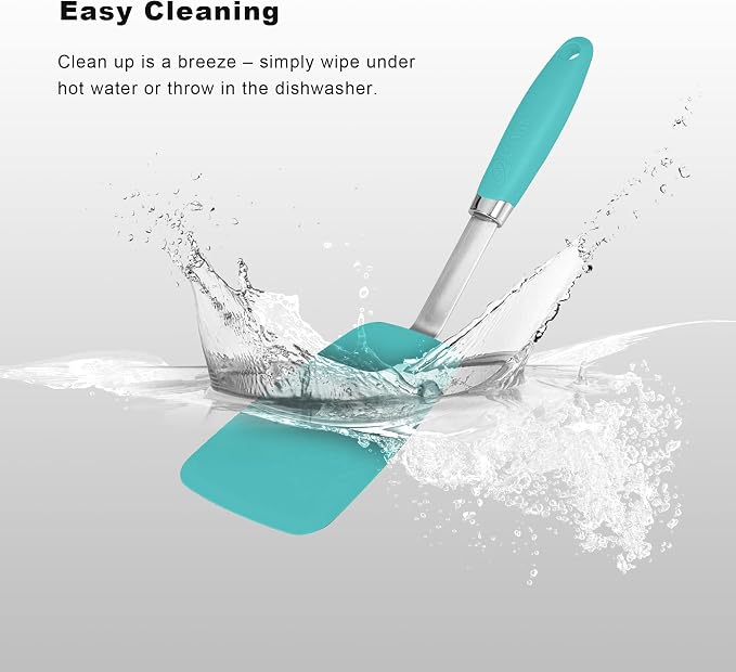 Silicone Spatulas Set Turners Tongs Cooking Utensils Set High Heat Resistant - Image 3