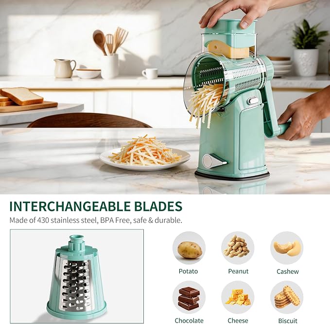 The CoveCarol rotary cheese grater comes - Image 7