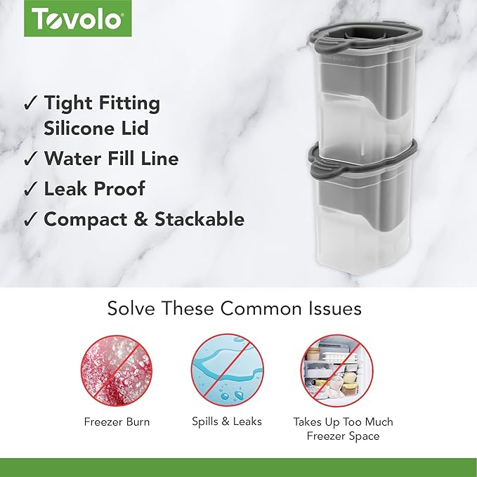 Tovolo Skull Ice Cube Mold Pack of 2 Craft Ice Molds - Image 3
