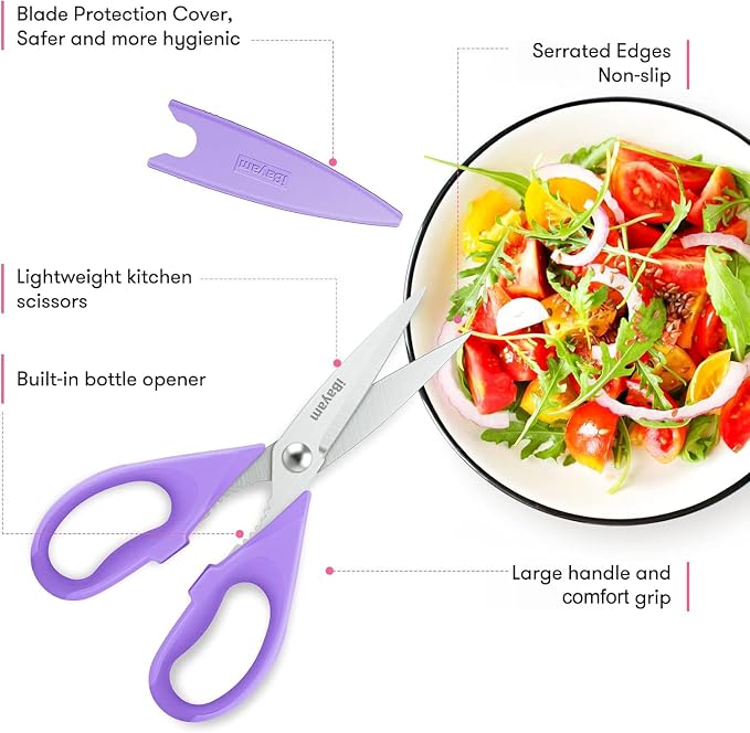 iBayam Kitchen Scissors, All Purpose Heavy Duty Meat Scissors, Poultry Shears - Image 2