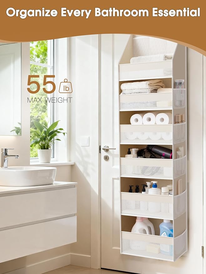 Criusia 2 Pack Over the Door Organizer, 6-Shelf Closet Hanging Storage - Image 6