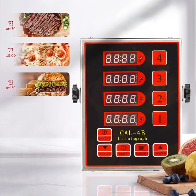 Commercial 4 Channel Kitchen Timers Digital Restaurant Timer Professional Multi - Image 5