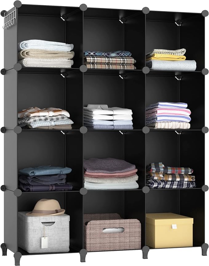 Closet Organizers and Storage, 12 Cube Storage Organizer, Portable Closet by DecorateYourHome