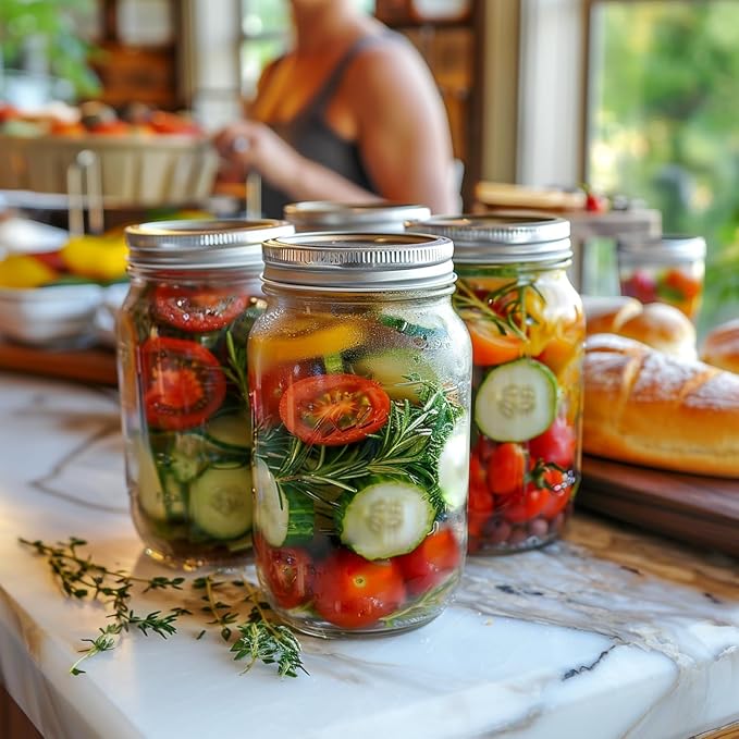 ComSaf Wide Mouth Mason Jars 32 oz - Image 6