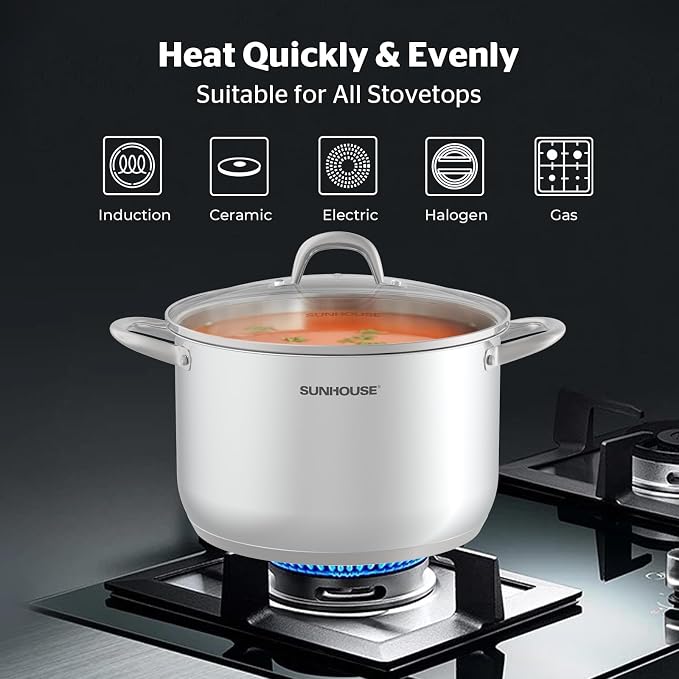 SUNHOUSE Stainless Steel Stock Pot - Image 6