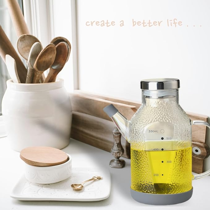 High Borosilicate Glass Oil Bottle-Olive Oil Dispenser - Image 3