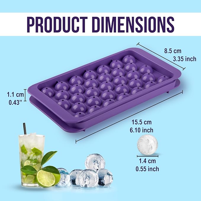 Small Ice Cube Trays for Freezer – 2 Pack Hard Plastic Mini Ice Cube Trays - Image 5